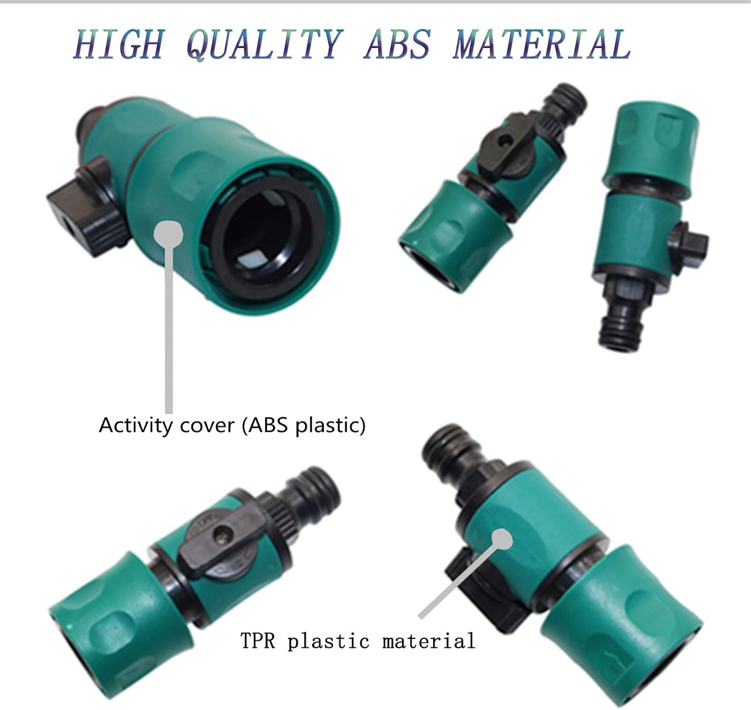 Topways Quick Release in Line Shut Off Valve for Join Garden Hose Pipe Tube Double Male Connector Valve Extender with Matching Hose End Quick Connectors - Image 4