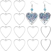 UNICRAFTALE 16Pcs Open Bezels for Resin 304 Stainless Steel Charms Metal Frame Charms 33mm Long Blank Tray Pendants for Resin Casting Jewelry Making 3mm Thick