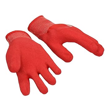 Kinder Hobby Spiel Garten- und Arbeitshandschuhe Kinderhandschuhe 2 Paar (4, Rot)