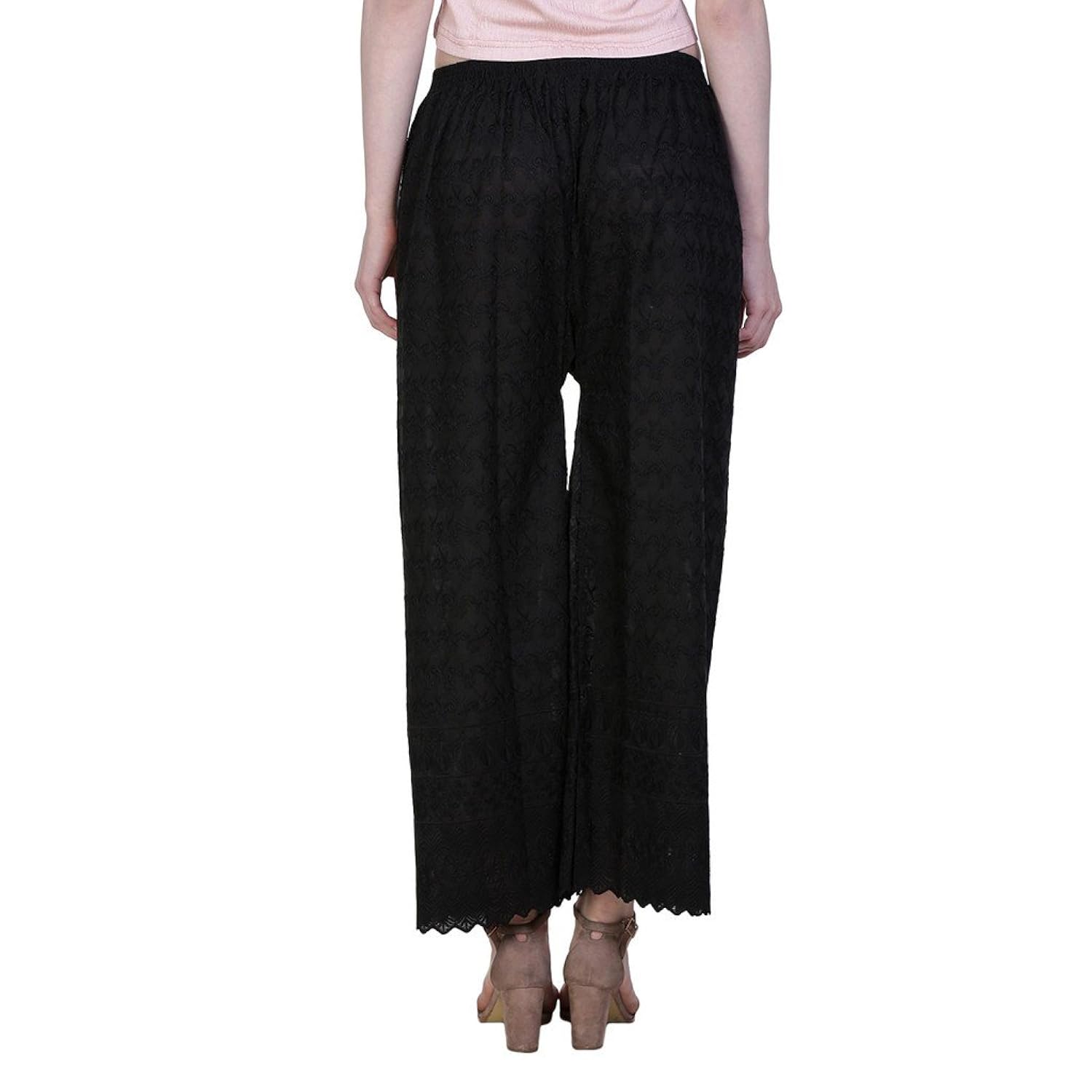 jollify women cotton red palazzo-free size