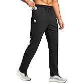 G Gradual Men's Sweatpants with Zipper Pocket Workout Athletic Track Pants Stretch Tapered Joggers for Gym Running Jogging