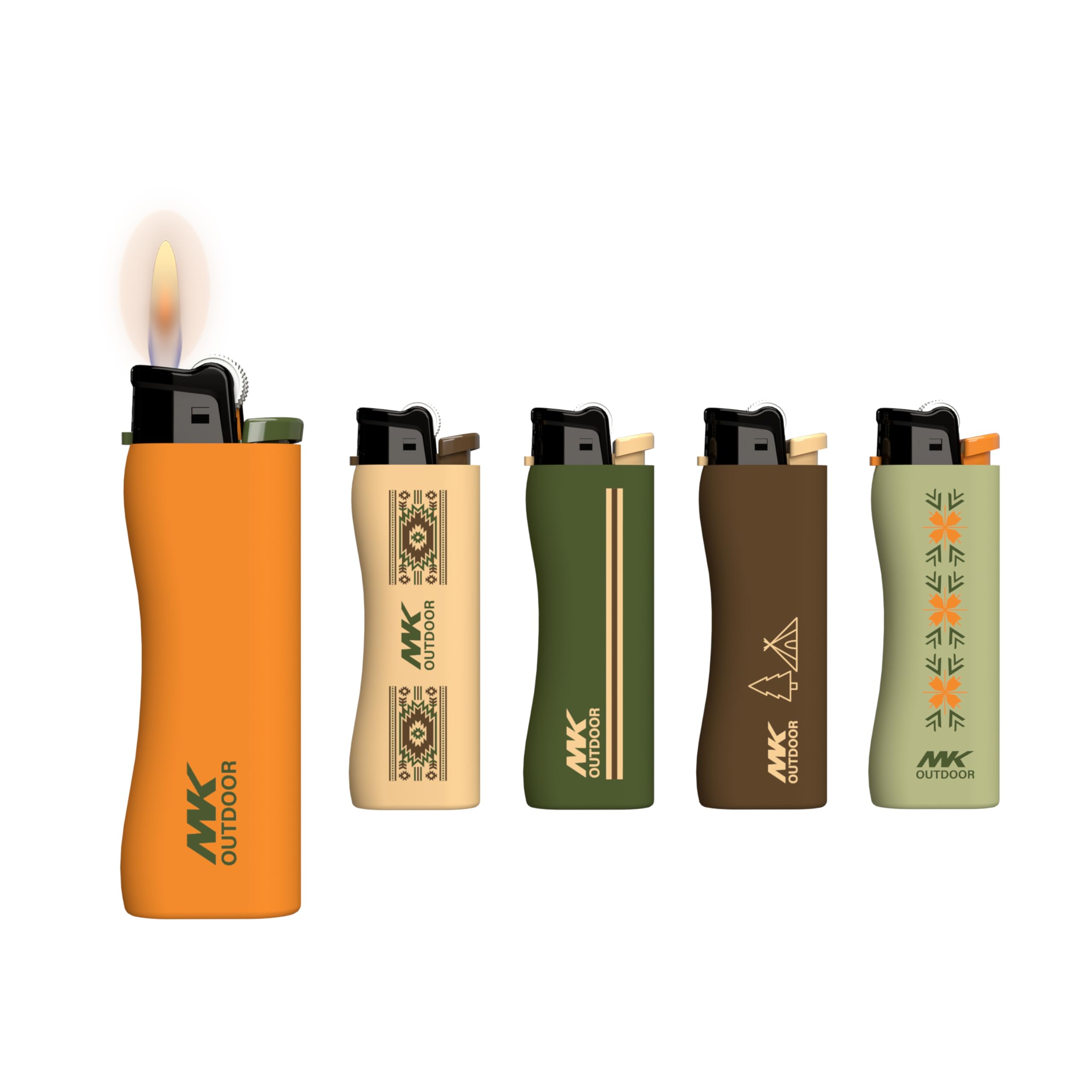 MK Lighter 9G Flint Strike Refillable Lighters, Ideal to use as Candle