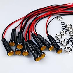 Gebildet 10pcs LED Plastic Indicator Pilot Light