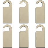 JANOU 6pcs Unfinished Wood Door Sign Blank Wooden Hanger Plaque DIY Craft Project Message Notes Memo Board Door Knob Sign