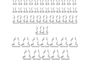 48 Pack Manganese Steel Spring Terry Clips Assorted Sizes 10mm 12mm 19mm 25mm Heavy Duty Open Type Tool Storage Hooks for Gar