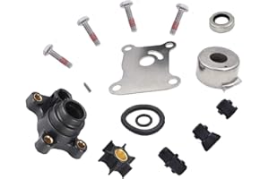 Impeller Water Pump Repair Kit for Johnson Evinrude 394711, 0394711, 18-3327, 386697, 391698, 389112, 387610, 1974-UP, 9.9-15 HP Outboard Water Pump Kit with Housing, by NAKAO