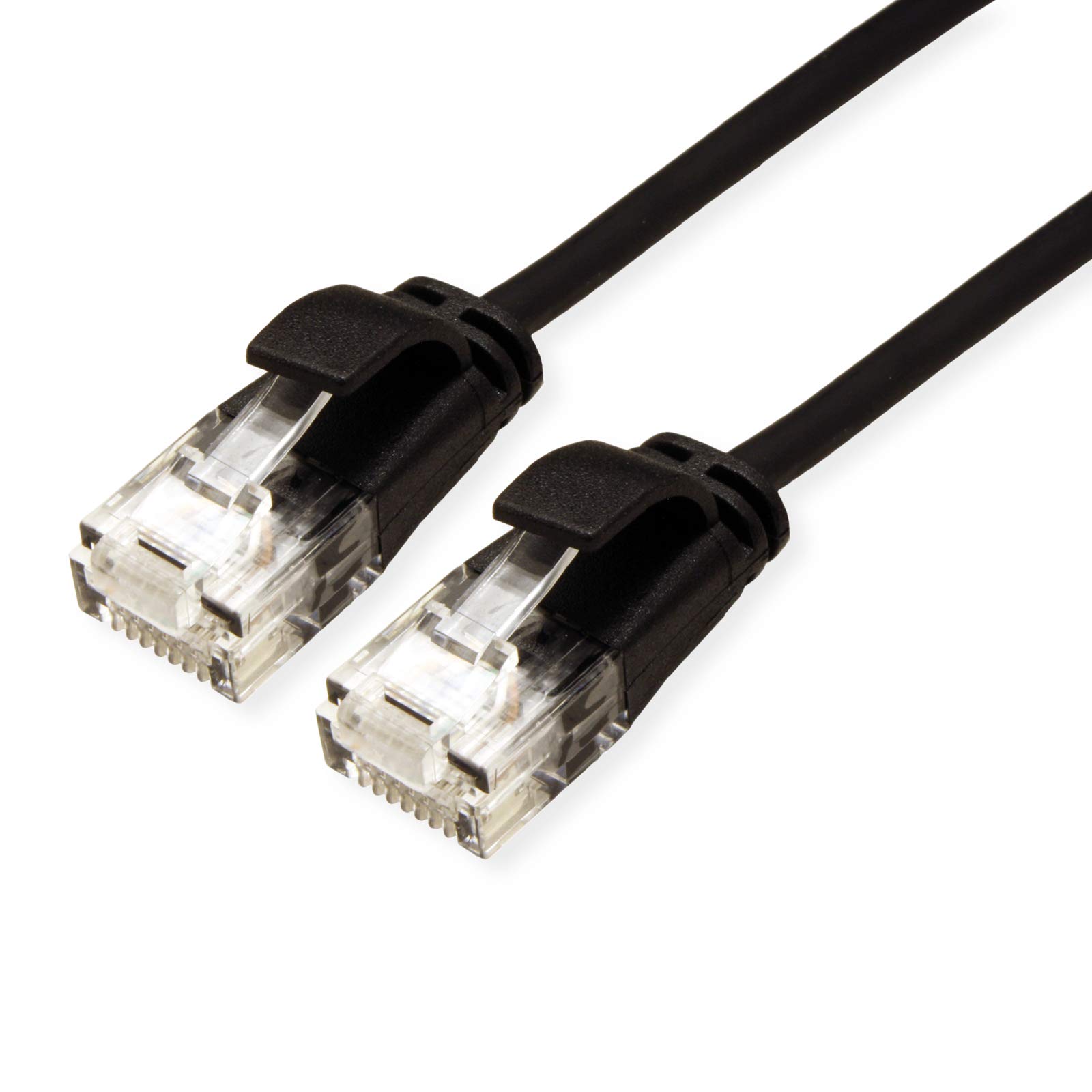 ROLINE UTP DataCenter Patch Cable Cat.6A (Class EA), halogen-free, slim, black, 0.5 m