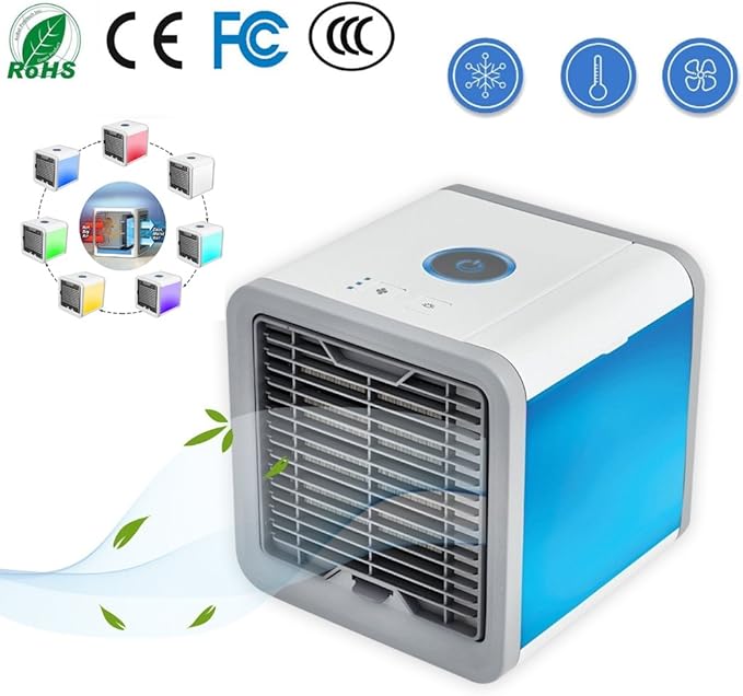aire acondicionado portátil, 3-en-1 Mini evaporativo humidificador ...