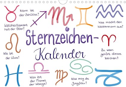 Sternzeichen Kalender Wandkalender 2020 Din A4 Quer Amazon