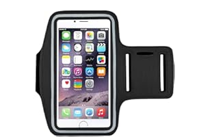 Sports Armband for Mobile Phone, Ideal for Running, Exercise and Gym (Black)
