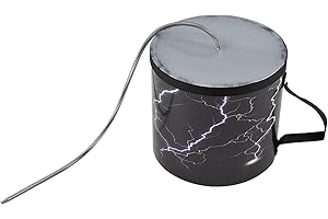 HXBER 6 Inch Spring Drum Thunder Drum Sound Effect Instrument Wooden Lightweight Portable Thunder Tube Sound Maker Thunder Sound Simulation for Large Gatherings Sports Events Celebrations