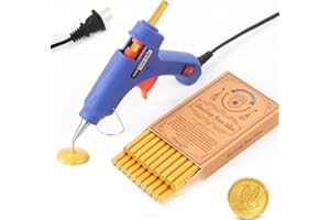 Wax Seal Kits, Wasole 20Pcs Gold Sealing Wax Sticks with 1 Pieces Glue Gun Set for Wax Seal Stamp, Great for Wedding Invitati