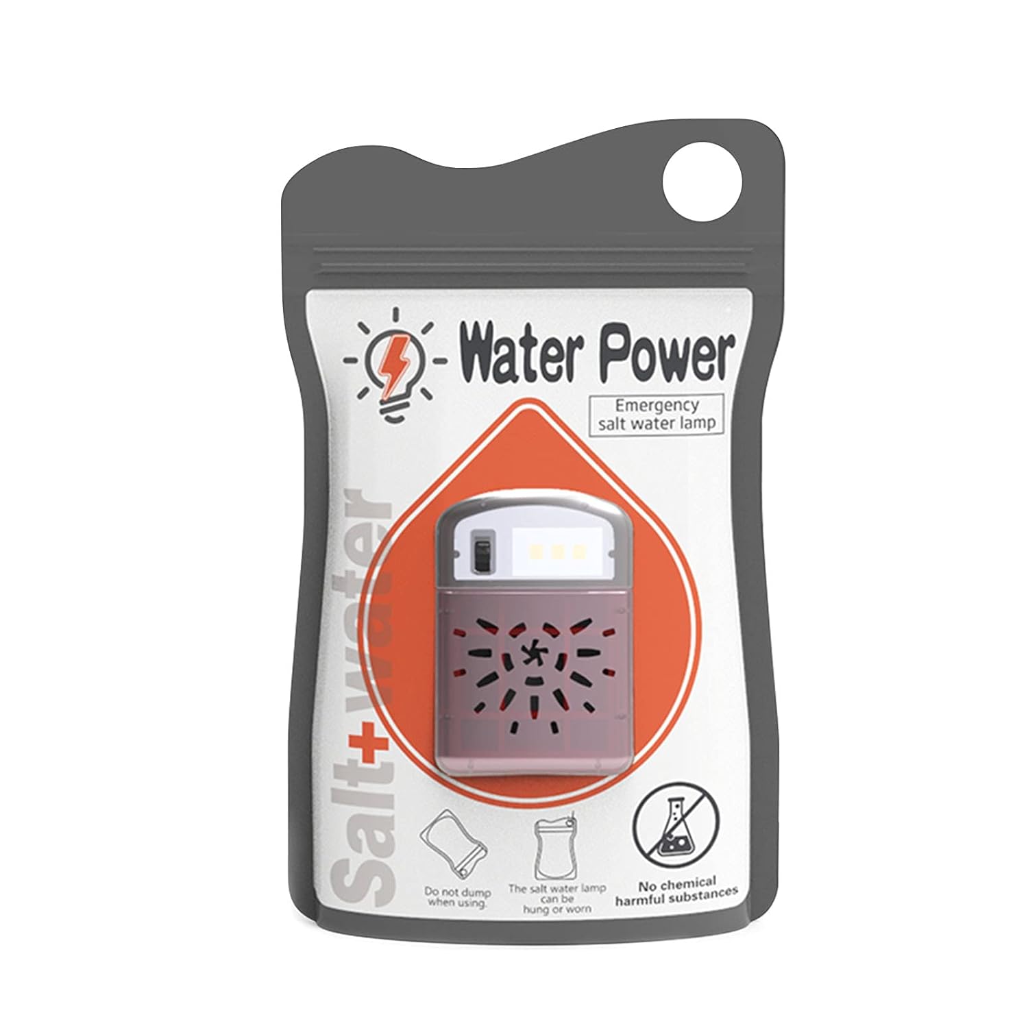 Emergency Salt Water Lamp Environmentally Friendly Travel Lamp No