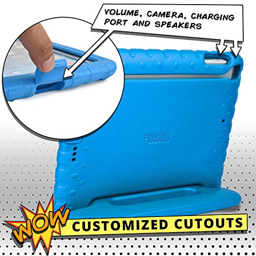 Apple iPad Air case for kids [SHOCK PROOF KIDS IPAD CASE] COOPER DYNAMO Kidproof Child iPad Air 1 Cover for Toddlers, Girls, Boys | Kid Friendly Handle & Stand, Light Weight, Screen Protector (Blue) - Thumbnail 5