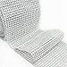 UINKE Flower Diamond Rhinestone Bling Ribbon Roll Mesh Rhinestone Ribbon Wrap for Wedding, Party, and Events Decoration Silver