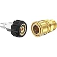 Twinkle Star Pressure Washer Adapter Set Quick Connect Kit, M22 14mm Swivel to 3/8'' Quick Connect