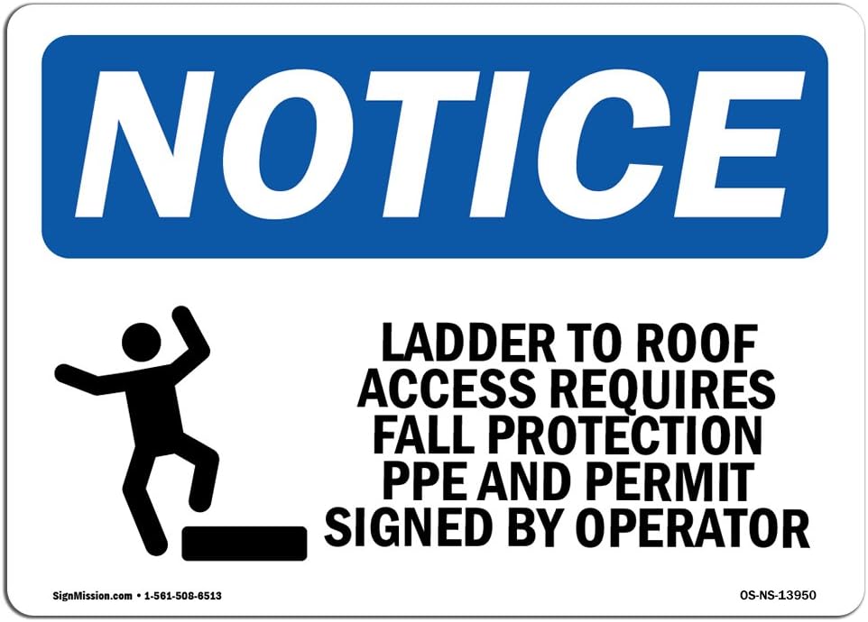 Roof Access Sign Extremely Durable Made in The USA Signs or Heavy Duty