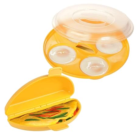 Happy Sales HSME2 Juego de huevos para microondas: 4 escalfadores ...