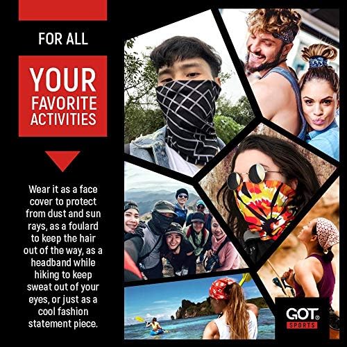 Breathable microfiber hair wrap for neck support during activities.