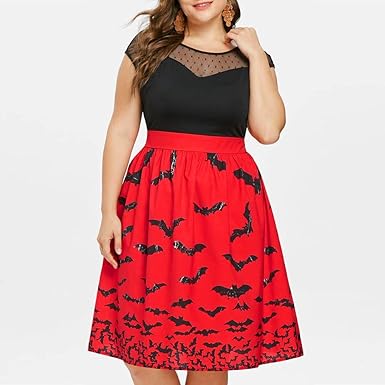 amazon red dress plus size