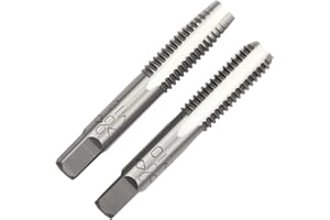 Aceteel M10 X 1.5 Metric Hand Tap, Right Hand M10 X 1.5mm Threading Hand Tap 1Pair