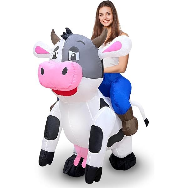 Mens Inflatable Flamingo Costume Ride On Animal Rider Adult Novelty Stag Funny