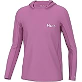 HUK boys Icon X Hoodie, Fishing Shirt With Sun Protection for Kids