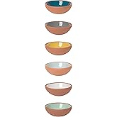Now Designs Terracotta Pinch Bowls, Set of 6, Multicolor(5046001)