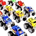 Dazzling Toys Monster Pullback Trucks - Pack of 12 - Friction Trucks Pull Them Back And Let It Go