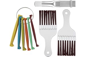 TEENGSE FCR6 Fin Comb Tool Set, 2PCS Air Condenser Fin Cleaning Brush, Steel AC Evaporator Comb, Prolonging Service Life and Increasing Efficiency