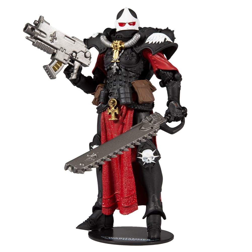 McFarlane Toys, Warhammer 40000 Adepta Sororitas Battle Sister Action Figure with 22 Moving Parts, Collectible Warhammer Figure with collectors stand base – Ages 12+