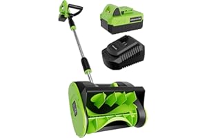 Vibekio 20V 12.2-Inch Cordless Snow Shovel, Battery Powered Snow Blower with Directional Plate, 20-Volt/4.0 Ah Lithium-ion Battery Pack, and Quick Charger Included