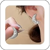 Andelaisi Boho Moon Stud Earrings Vintage Crescent Moon Earrings Gold Half Moon Earrings Minimalist Croissant Statement Earrings Jewelry for Women