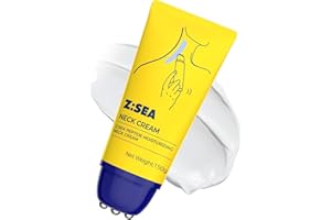 Z：SEA Z:SEA Neck Firming Cream with Roller - 5.29 Fl Oz, Anti-Aging Neck Cream with Peptide, Collagen, Hyaluronic Acid, Vitamin B5, Ceramide & Niacinamide - Moisturizing, Smooths Wrinkles & Fine Lines