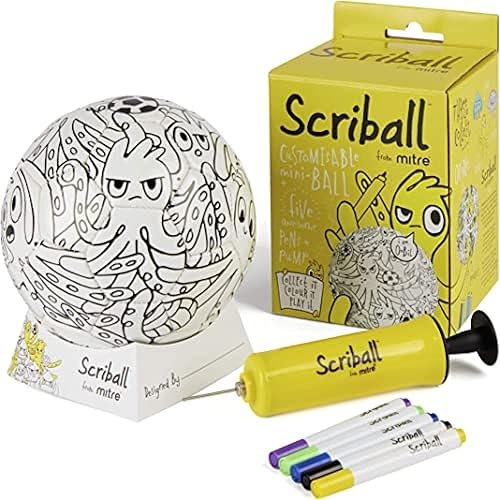 Mitre Scriball Ooodles Customizable MiniBoy'sPersonalise Able Football, Multi, One Size