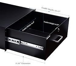 RackPath 4U Rack Mount Drawer for 19 Inch