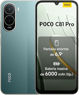 POCO C81 Pro Smartphone 4+128 GB Verde Batería de 6000 mAh