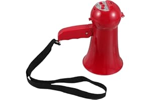 HOMSFOU Red Plastic Megaphone Bullhorn Noisemaker Loudspeaker for Wedding Groomsmen Party Prop Noise Maker