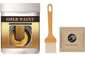 Gold Paint - 300g Water-Based Liquid Watercolor - Water-based Liquid Gold Metal Paint - for Window, Iron Railing, Furniture, 