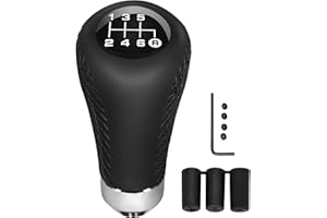 QIANG KUN Universal Shift Knob 6 Speed Manual Gearbox Shift Knobs Fit for Most Car Transport Vehicles（Black Line）