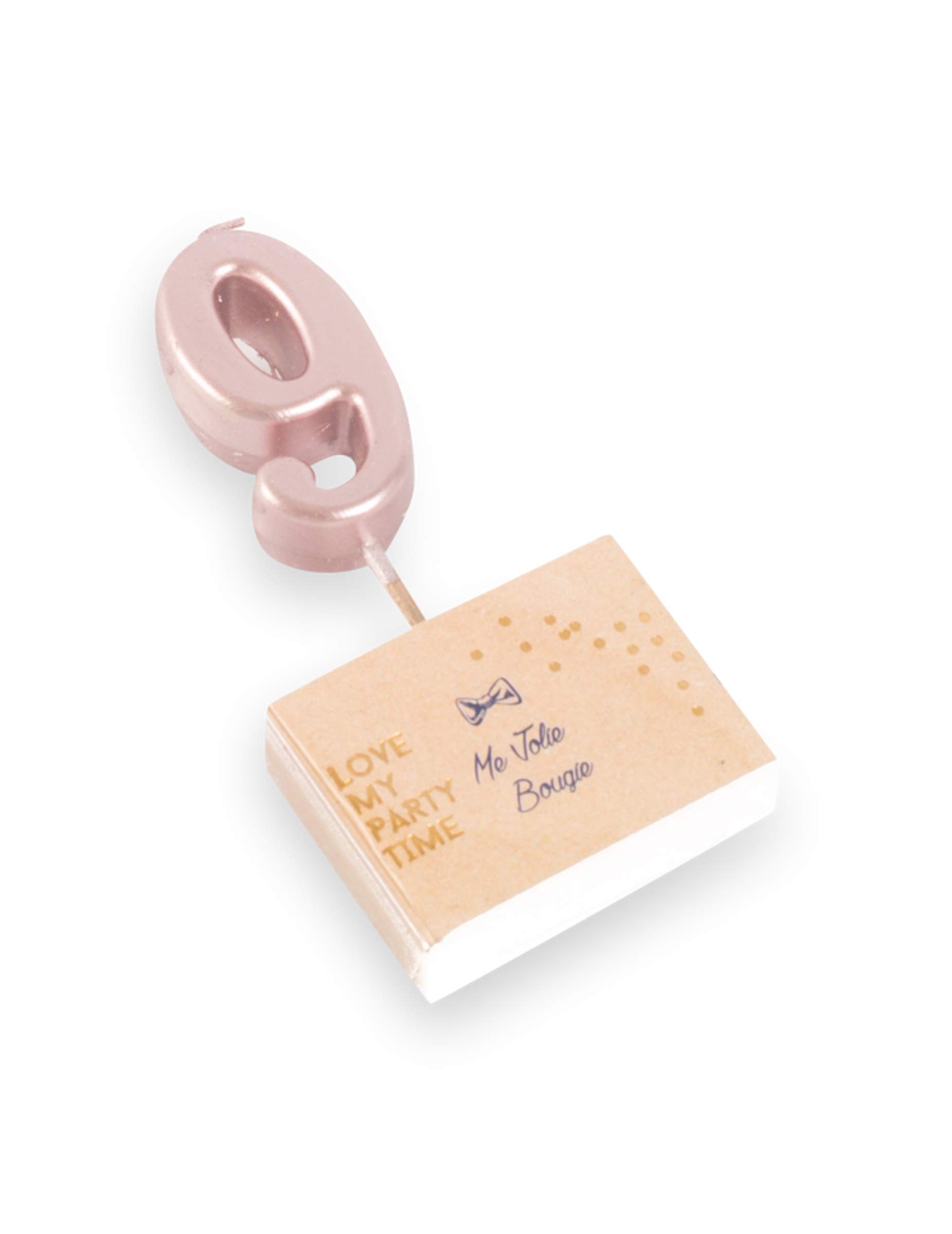 Generique - Rose Gold Candle Number 9 One Size