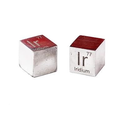 Iridium Metal 10mm Density Cube 99.9% Pure for Element Collection