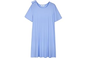 AVIIER 100% Cotton Hospital Gowns for Women Open Back Tear Away Post Shoulder Surgery Dress Adaptive Clothing Nightgowns