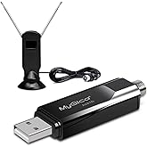 Mygica A681B USB 2.0 TV Tuner Card, ATSC HD Digital External HDTV Tuner Stick Dongle Adapter for Windows PC Computer + Laptop + Android TV - Black