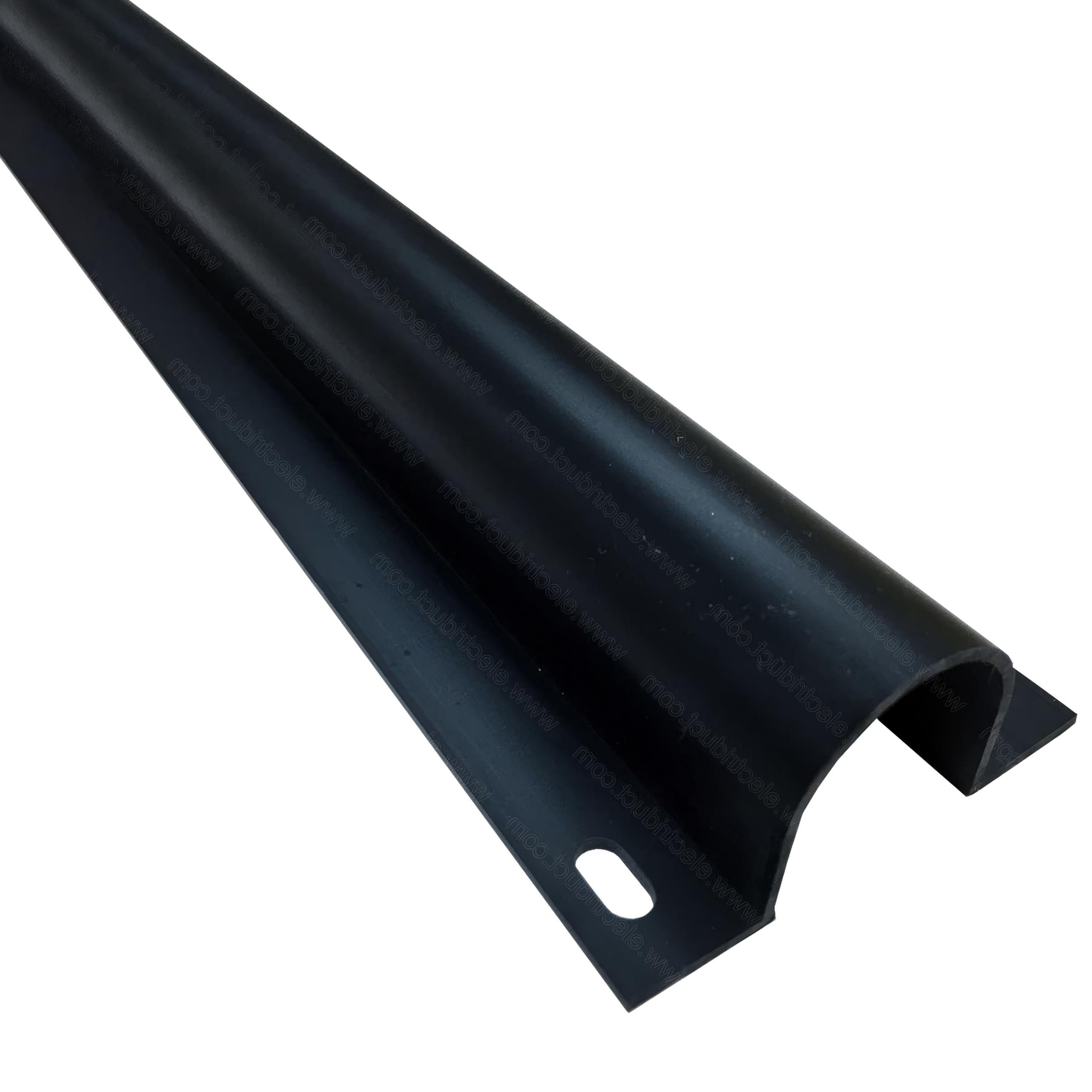 Electriduct 3/4" Plastic Flanged Wire Guard Cable Raceway - (5 x 58 Inch Sticks = 24.1 Feet) - Black Image