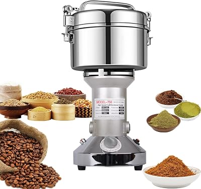 LEJIEYIN Grain Mill Electric 2000W 750g Stainless Steel Graingrinder 25000 RPM