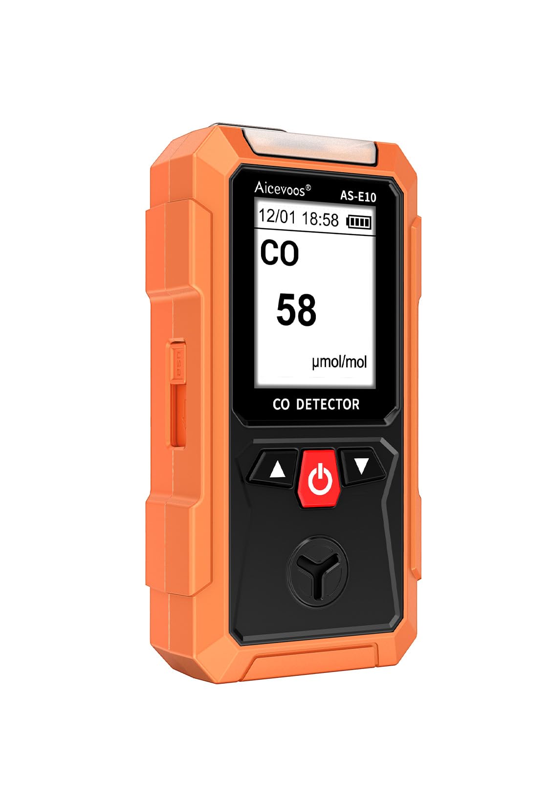 Aicevoos AS-E10 Carbon Monoxide Detector, CO Detector with Audible & Visual Alarm, 0-2000PPM, CO Alarm, Backlit LCD Screen, for Home, Car, Camping& Travel