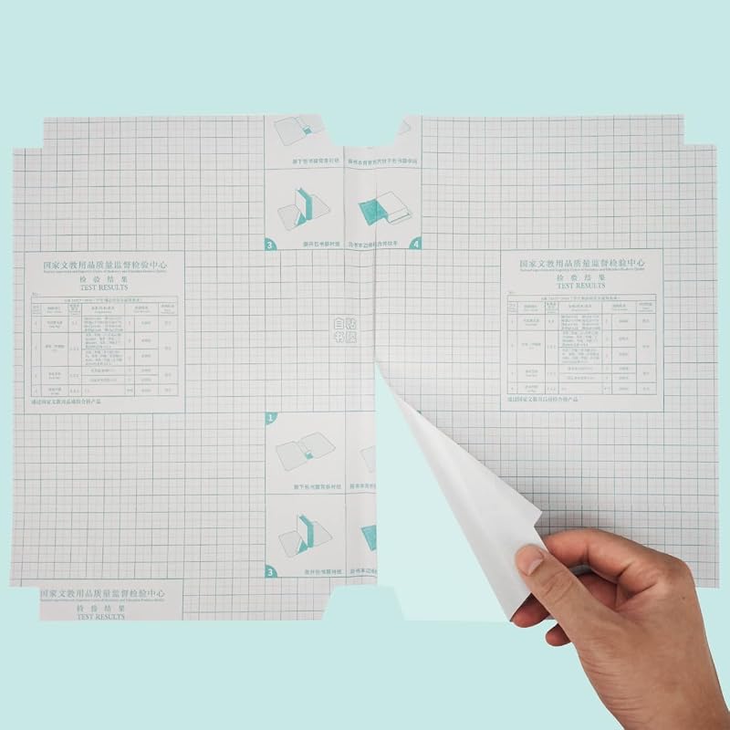 Buchumschläge 10 Stück Bucheinschlagfolie Einstellbar Wasserdicht Buchschoner für Schulbücher Schulhefte (Selbstklebend-26.5 * 19.5CM)