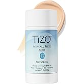 TiZO Mineral Stick Tinted SPF 45 | Water Resistant (80 minutes) | Broad Spectrum Sunscreen | UVA/UVB Protection | Invisible to Sheer Finish | Easy On-the-Go Application | 1 oz / 30 g