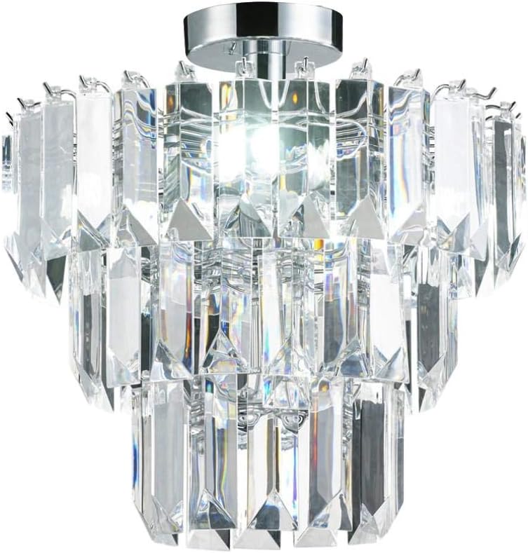 Chichester City 3 Light Semi Flush Fitting Chrome